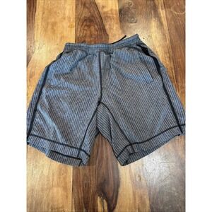 Lululemon Pace Breaker Shorts Mens M Black Grey Running 9" Inseam Workout Gym